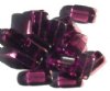 20 18mm Amethyst Chiclet Glass Beads